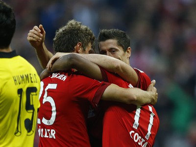 Gólové oslavy hráčov Bayernu