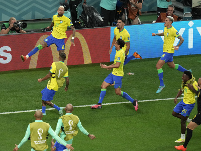Radosť futbalistov Brazílie 