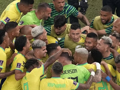 Radosť brazílskych futbalistov po