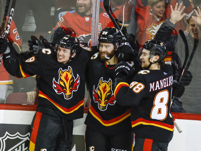 Radosť hokejistov Calgary Flames, 
