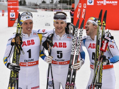 Zľava:  Emil Joensson, Teodor Peterson a Calle Halfvarsson