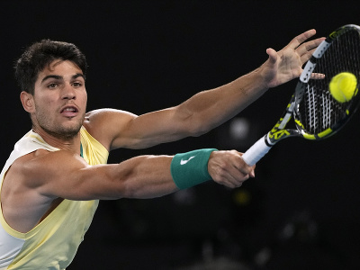Španielsky tenista Carlos Alcaraz počas štvrťfinále Australian Open 2024