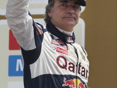 Carlos Sainz po triumfe