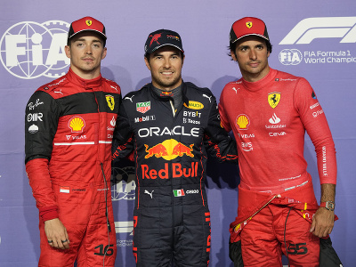 Charles Leclerc, Sergio Pérez a Carlos Sainz
