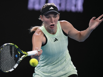 Dánska veteránka Caroline Wozniacka počas druhého kola Australian Open 2024