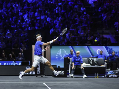 Casper Ruud počas zápasu na Laver Cupe 2023