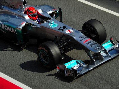 Michael Schumacher počas tréningu