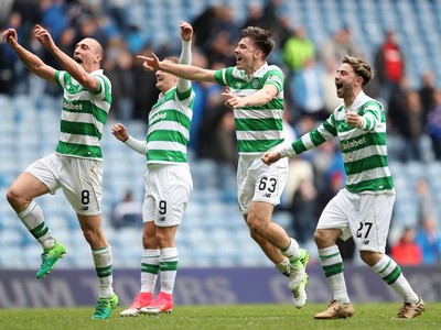 Víťazné oslavy futbalistov Celticu
