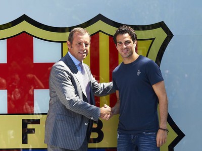 Sandro Rosell a Cesc Fábregas