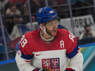 Český reprezentant David Pastrňák