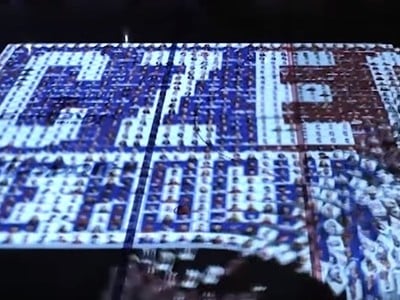 Videomapping pred zápasom Česko
