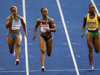 Chandra Sturrup, Carmelita Jeter,