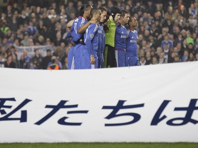 Hráči Chelsea pred výkopom