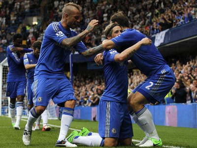 Gólová radosť hráčov Chelsea 