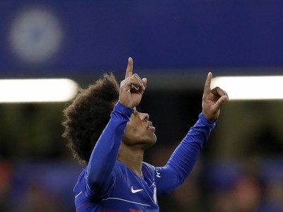 Willian oslavuje gól Chelsea