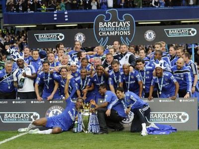 Majstrovská radosť hráčov Chelsea