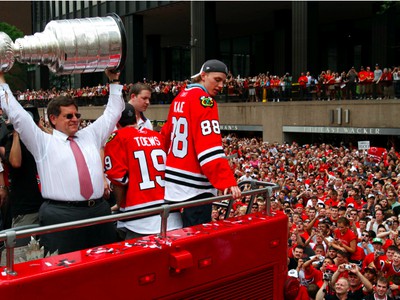 Chicago Blackhawks oslavujú v