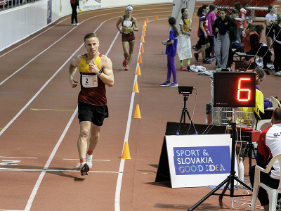 Na snímke slovenský reprezentant v chôdzi Michal Morvay počas pretekov na 5000 metrov na Halových majstrovstvách Slovenska v chôdzi v Bratislave