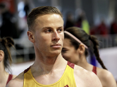 Na snímke slovenský reprezentant v chôdzi Michal Morvay pred štartom pretekov na 5000 metrov na Halových majstrovstvách Slovenska v chôdzi v Bratislave