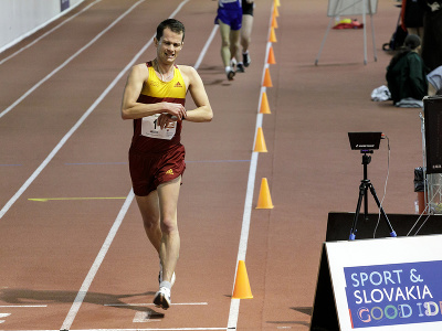 Na snímke slovenský reprezentant v chôdzi Miroslav Úradník počas pretekov na 5000 metrov na Halových majstrovstvách Slovenska v chôdzi v Bratislave