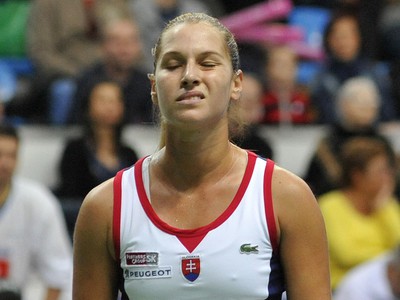 Dominika Cibulková v zápase proti Nemke Kerberovej cez víkend v Bratislave