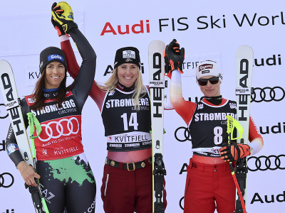Rakúska lyžiarka Cornelia Hütterová vyhrala piatkový super-G Svetového pohára v Kvitfjelli
