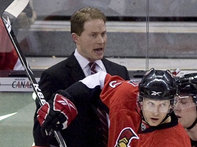 Cory Clouston yells at