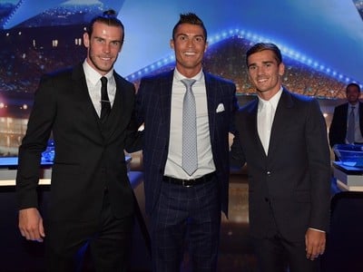 Gareth Bale, Cristiano Ronaldo a Antoine Griezmann