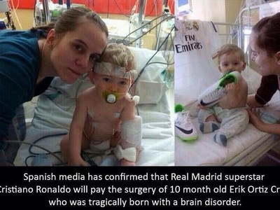 Španielske médiá potvrdili, že hviezda Realu Cristiano Ronaldo uhradil nákladnú operáciu desaťmesačného chlapčeka