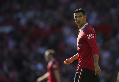 Cristiano Ronaldo počas prípravného zápasu Manchestru United