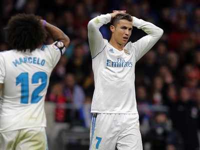Frustrovaný Cristiano Ronaldo a Marcelo
