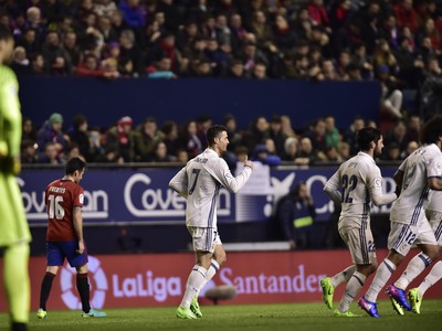 Cristiano Ronaldo oslavuje gól Realu