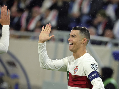 Cristiano Ronaldo oslavuje gól