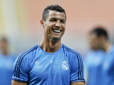 Cristiano Ronaldo na tréningu pred finále Ligy majstrov 