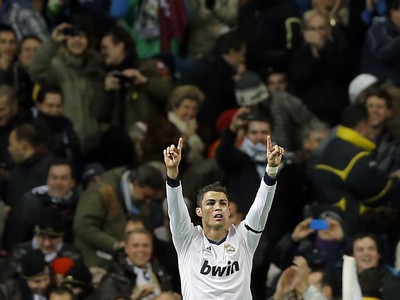 Cristiano Ronaldo oslavuje svoj gól