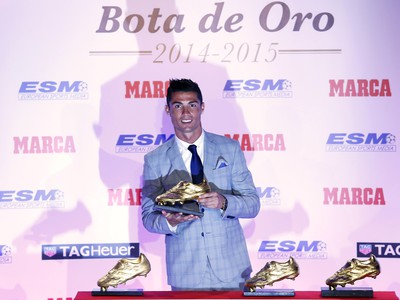 Cristiano Ronaldo so zlatými