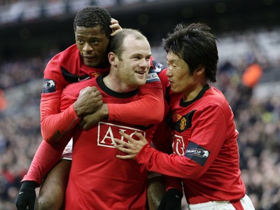 Wayne Rooney, Patrice Evra a Park Ji-Sung
