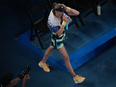 Ukrajinská tenistka Dajana Jastremská počas semifinále Australian Open 2024