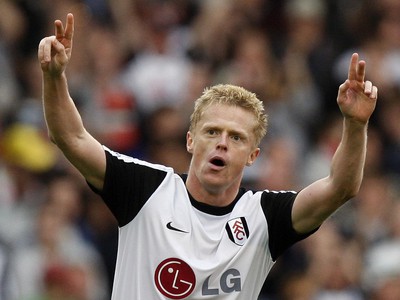 Damien Duff oslavuje rozhodujúci