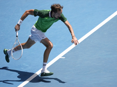 Ruský tenista Daniil Medvedev počas štvrťfinále Australian Open 2024