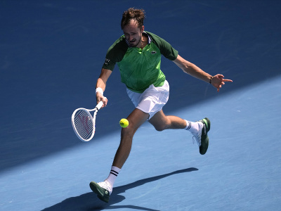 Ruský tenista Daniil Medvedev počas štvrťfinále Australian Open 2024