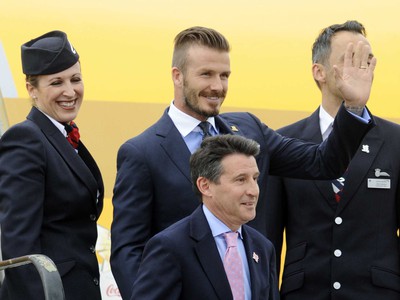 Beckham privítal olympijský oheň na pôde Veľkej Británie