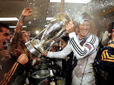 David Beckham si užíva oslavy