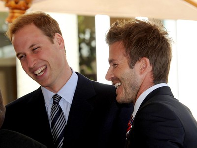 Princ William a David Beckham