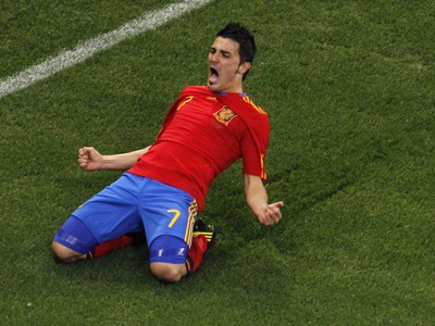 David Villa dal jediný gól Španielska v osemfinále MS