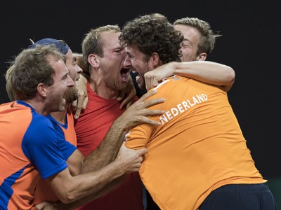 Postupové oslavy holandského daviscupového tímu
