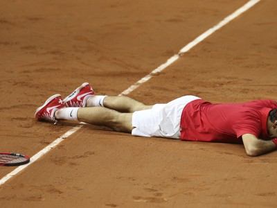 Roger Federer sa zranil pri spontánnych oslavách triumfu Švajčiarska