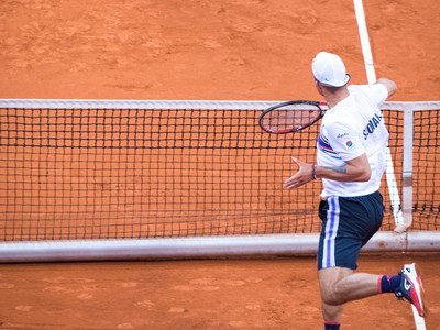 Slovenský tenista Andrej Martin (vpravo)