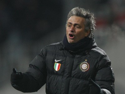 Jose Mourinho oslavuje gól svojho tímu