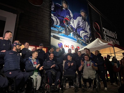 Slovenskí parahokejoví reprezentanti počas